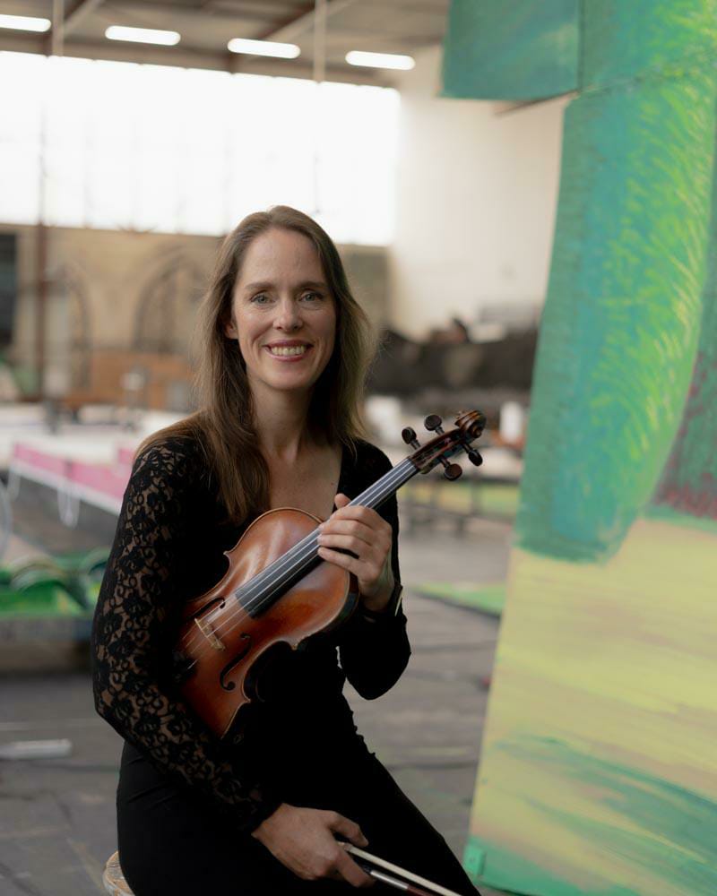 Christiane Belt met viool
