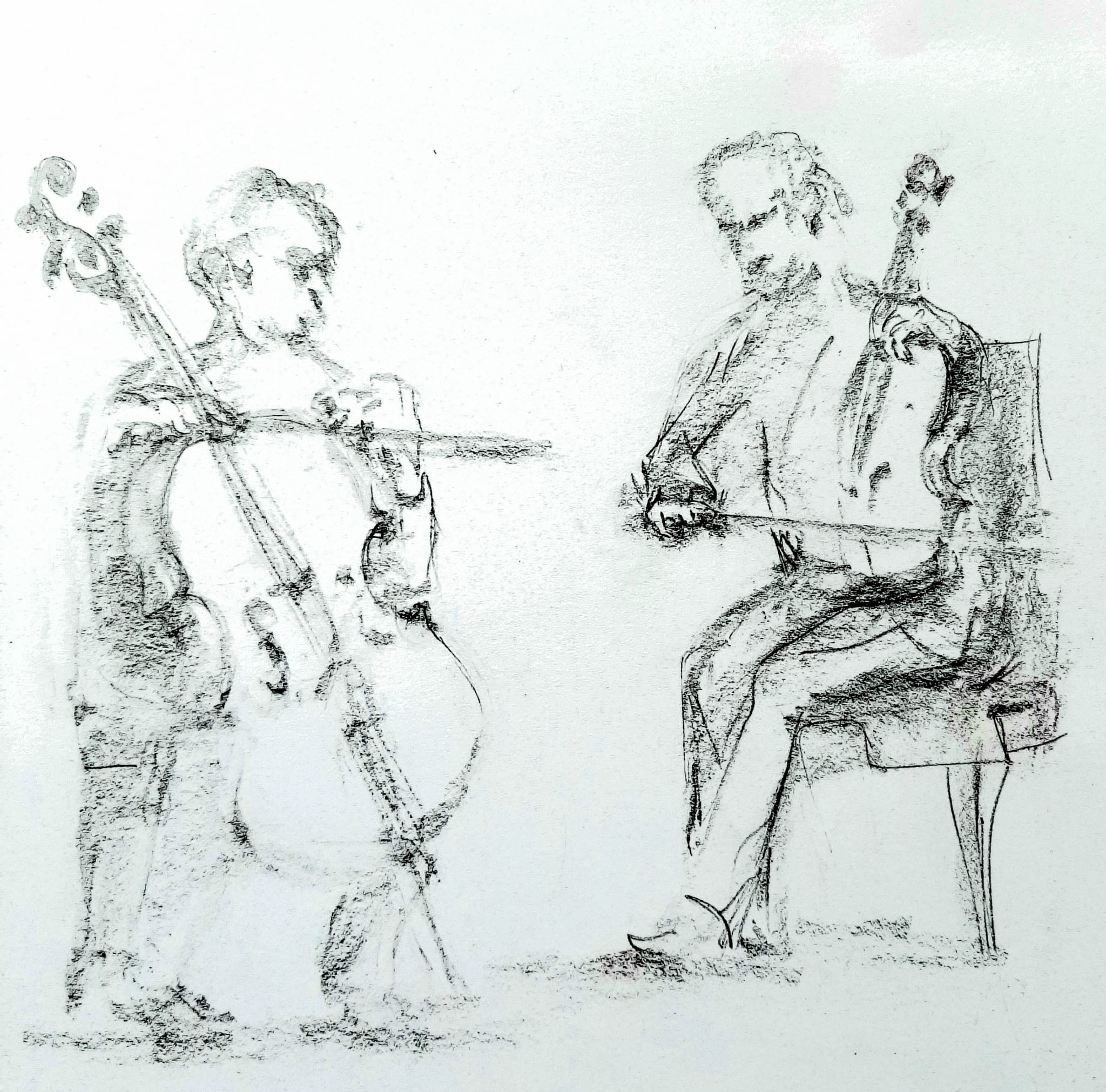 Schilderij kamermuziek