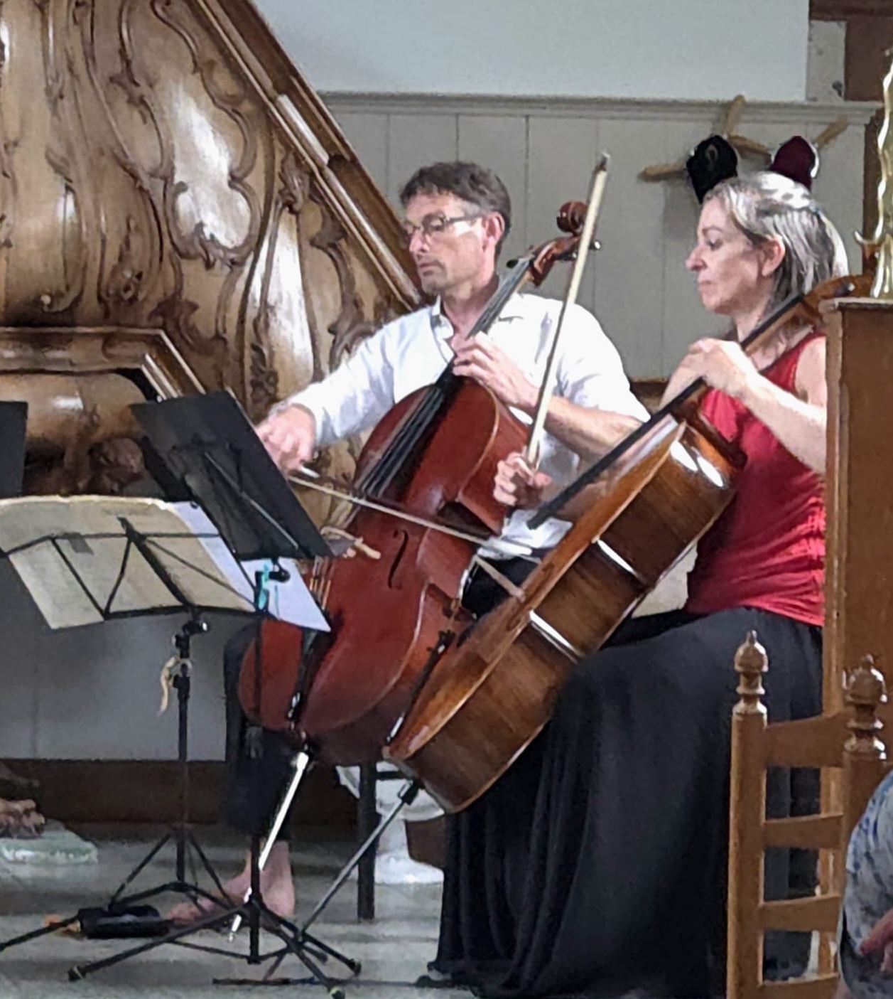 Bas en Sanne cello duet